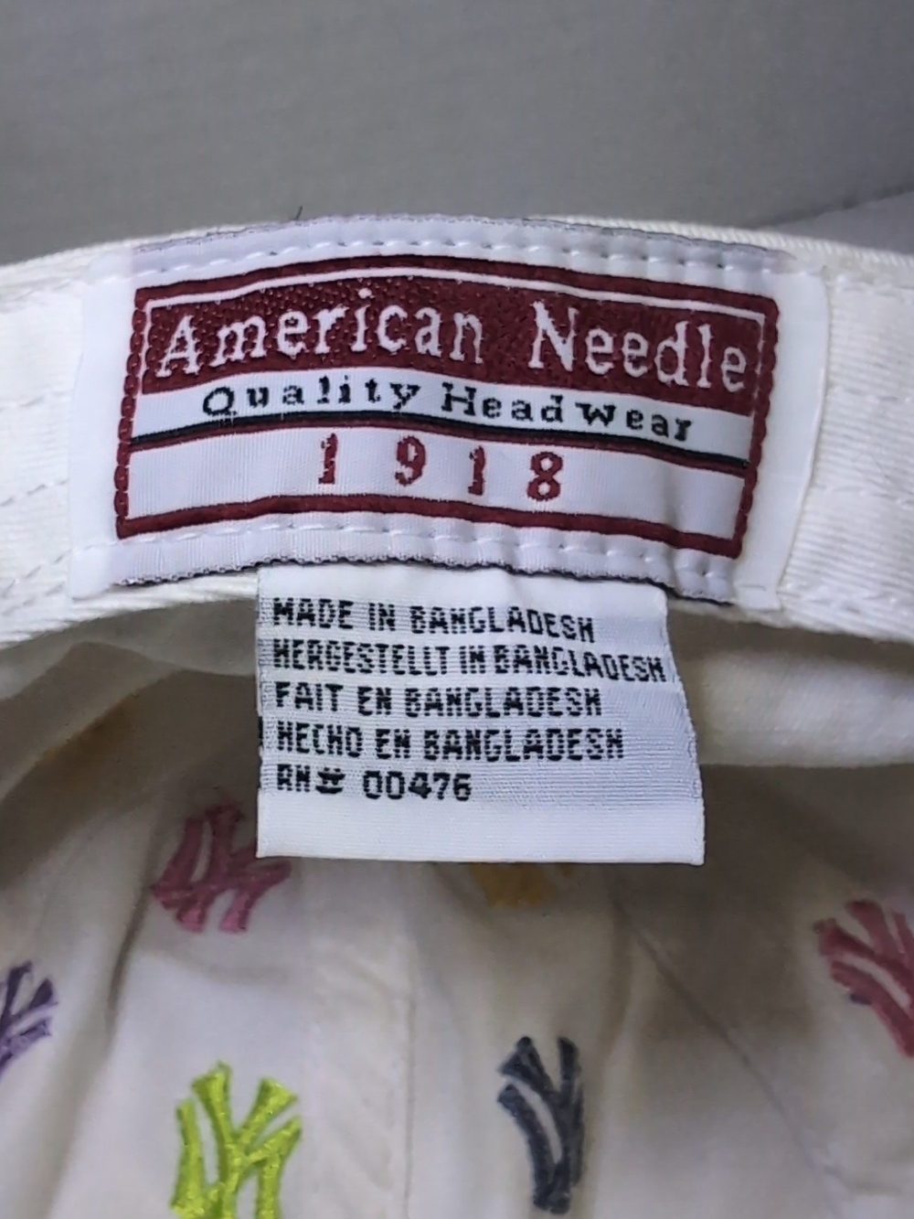 American Needle NY Yankees White Cap with Embroidered Logos MLB - Picture 8 of 9